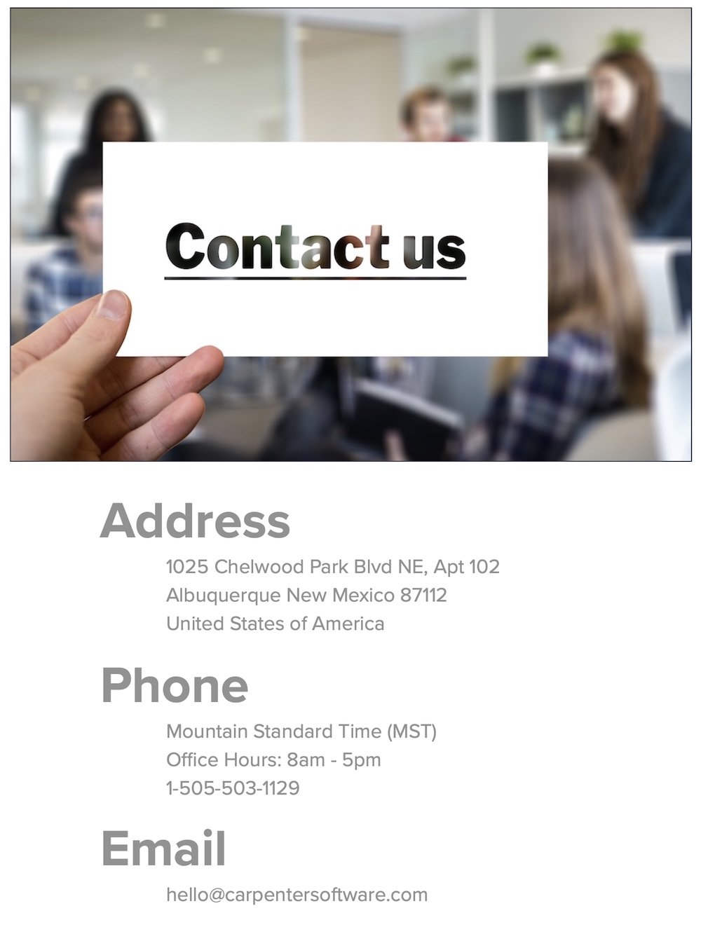 Contact Us