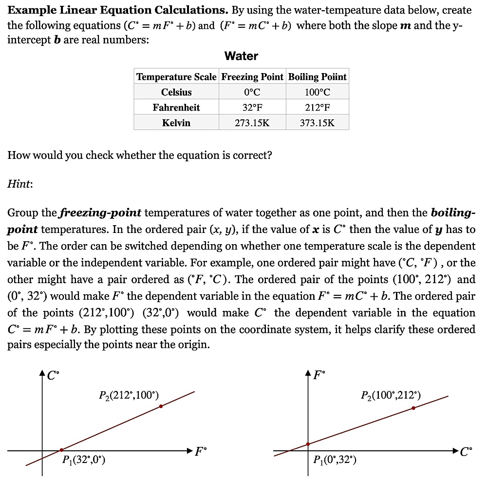 Linear Equation Example