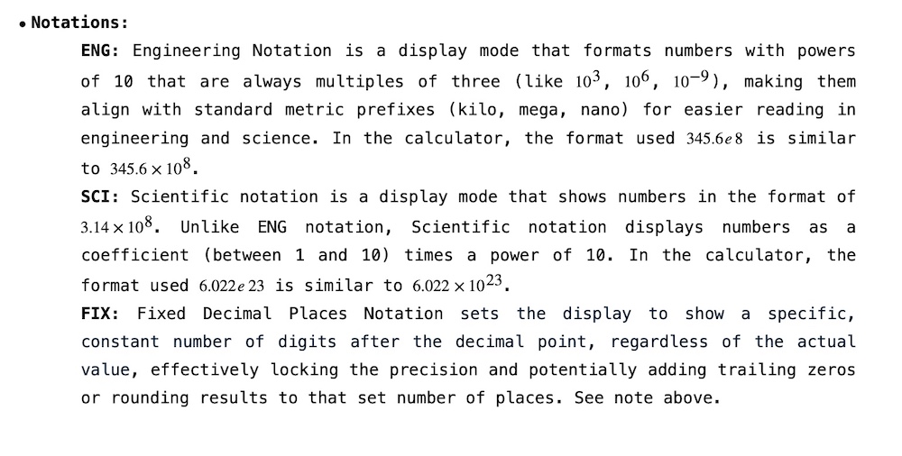 Notations